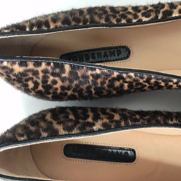 Longchamp Womens Leather Ballerinas Flats Shoes 5 - Picture 6 of 8